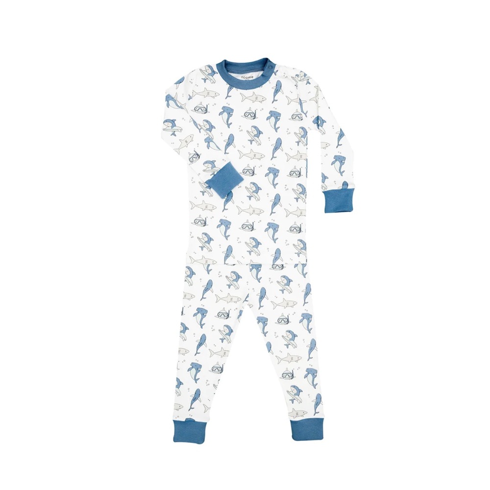 Baby Noomie Surfing Sharks Long Sleeve Pajama Set